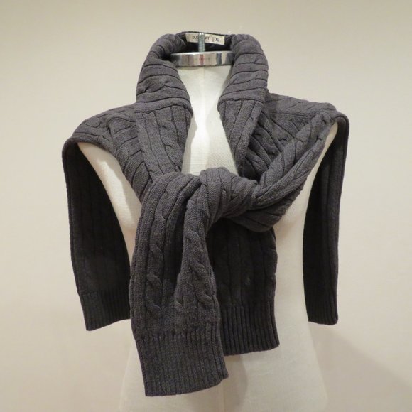 Men XL Gray Sweater Old Navy Pullover Cotton Classic Casual Crew Neck Cable Knit - Picture 12 of 16